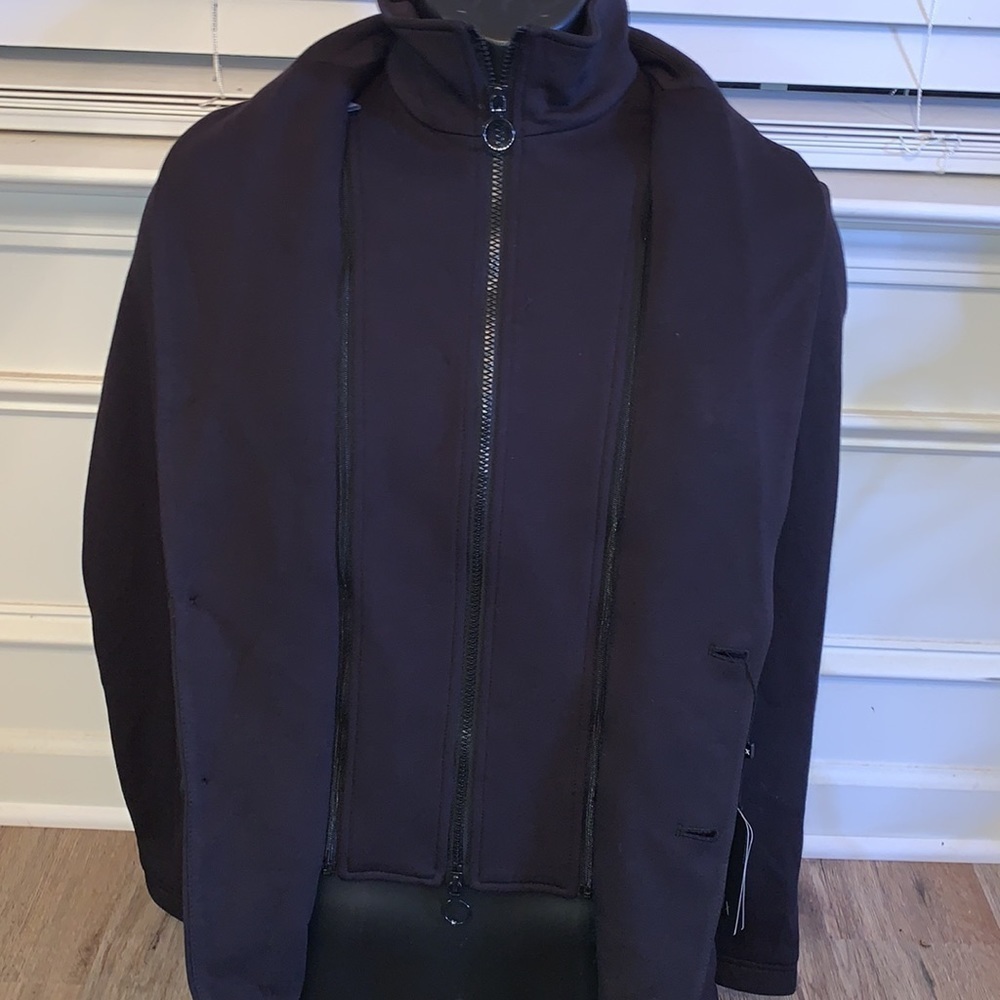 NWT AX Armani Exchange black blazer sweatshirt -S - Picture 4 of 6